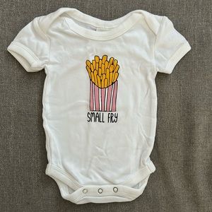 NWOT 3-6 mo Spunky Stork Small Fry onesie